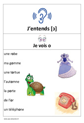 Son o ouvert - Affichage pour la classe : 3eme Harmos - PDF à imprimer