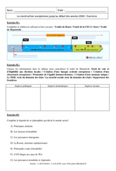 La construction européenne jusqu'au début des années 2000 - Exercices corrigés : 11ème Harmos - PDF à imprimer