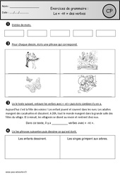 Révisions - nt des verbes - Grammaire : 3eme Harmos - PDF à imprimer