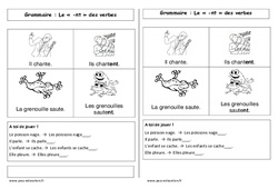 nt des verbes - Cours, Leçon : 3eme Harmos - PDF gratuit à imprimer