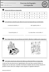 Exercices - Majuscules - Orthographe : 3eme Harmos - PDF à imprimer