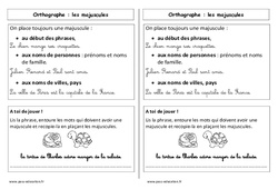 Majuscules - Cours, Leçon : 3eme Harmos - PDF gratuit à imprimer