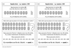 Nombre 100 - Cours, Leçon : 3eme Harmos - PDF gratuit à imprimer