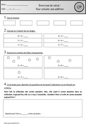 Révisions - Calculer une addition : 3eme Harmos - PDF à imprimer