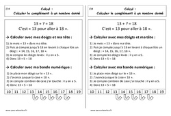 Calculer le complément à un nombre donné - Cours, Leçon : 3eme Harmos - PDF à imprimer