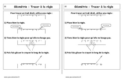 Tracer à la règle - Cours, Leçon : 3eme Harmos - PDF gratuit à imprimer