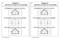 Reproduire une figure sur un quadrillage - Cours, Leçon : 3eme Harmos - PDF gratuit à imprimer