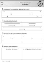 Exercices - Longueurs : 3eme Harmos - PDF à imprimer