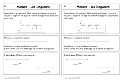 Longueurs - Cours, Leçon : 3eme Harmos - PDF gratuit à imprimer