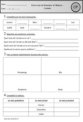 Exercices - Année : 3eme Harmos - PDF à imprimer