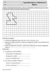 Agrandissement - Réduction de figure - Révisions - Géométrie : 7ème Harmos - PDF à imprimer