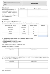 Produit - Multiplication - Problèmes - Exercices avec la correction : 7ème Harmos - PDF à imprimer