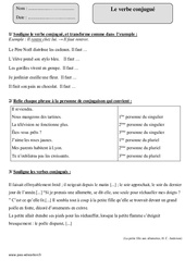 Verbe conjugué - Exercices avec la correction : 6ème Harmos - PDF à imprimer