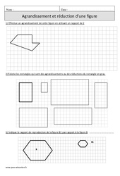 Agrandissement et réduction d’une figure - Révisions  : 6ème Harmos - PDF à imprimer