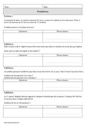 Longueurs  cm, m, km - Problèmes - Révisions  : 6ème Harmos - PDF à imprimer