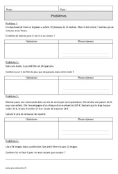 Soustractifs - Problèmes - Révisions avec correction : 6ème Harmos - PDF à imprimer