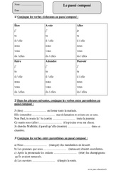 Passé composé - Révisions avec correction : 6ème Harmos - PDF à imprimer