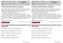 Phrase - Révisions avec correction : 5ème Harmos - PDF à imprimer