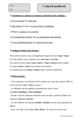 Adjectif qualificatif - Exercices  : 6ème Harmos - PDF à imprimer