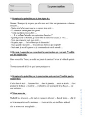 Ponctuation - Exercices  : 6ème Harmos - PDF à imprimer