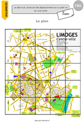 Je décris et j’exécute des déplacements sur un plan ou sur une carte - Lecon : 6ème Harmos - PDF à imprimer