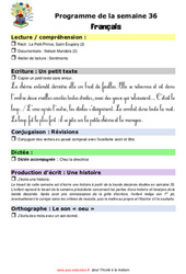 Semaine 36 - école à la maison IEF - Fiches  : 5ème Harmos