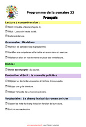 IEF Instruction En Famille, École à la maison pour la Semaine 33 - école à la maison IEF - Fiches  : 7ème Harmos