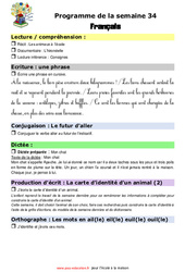 Semaine 34 - école à la maison IEF - Fiches  : 4ème Harmos