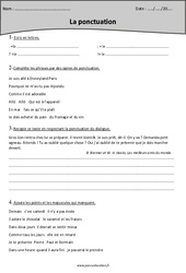 Ponctuation - Exercices avec correction : 6ème Harmos - PDF à imprimer