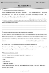 Deux points, point d’interrogation, point - virgule - Ponctuation - Révisions  : 6ème Harmos - PDF à imprimer