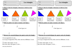 Triangles - Exercices  : 5ème Harmos - PDF à imprimer