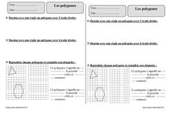 Polygones - Exercices  : 5ème Harmos - PDF à imprimer