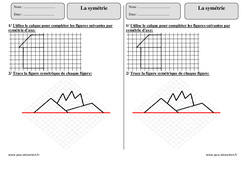 Symétrie - Exercices  : 5ème Harmos - PDF à imprimer