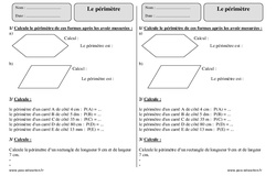 Périmètre - révisions  : 5ème Harmos - PDF à imprimer