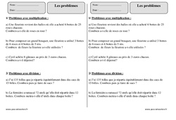 Problèmes - Exercices  : 5ème Harmos - PDF à imprimer