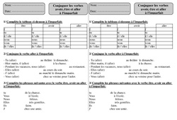 Etre, avoir, aller - Imparfait - Exercices : 4ème Harmos - PDF à imprimer