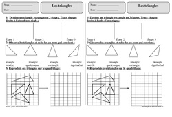 Triangles - Exercices  : 4ème Harmos - PDF à imprimer