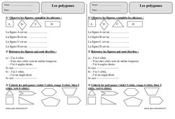 Polygones - Exercices : 4ème Harmos - PDF à imprimer