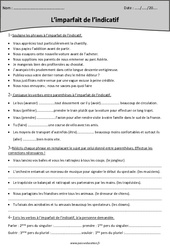 Imparfait - Exercices avec correction : 7ème Harmos - PDF à imprimer