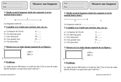 Mesurer une longueur cm, m, km - Exercices avec correction : 4ème Harmos - PDF à imprimer