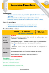 Séquence - Fiche de préparation Ecrire un récit d’aventure - Production d'écrit - Séquence - Fiche de préparation : 6ème, 7ème Harmos - PDF à imprimer