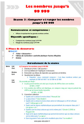 Séquence - Fiche de préparation Ranger les nombres jusqu'à 99 999 - Séquence - Fiche de préparation : 6ème Harmos - PDF à imprimer