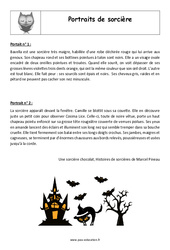 Portraits de sorcière - Exercices  : 6ème Harmos - PDF à imprimer