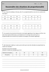 Situations de proportionnalité - Exercices avec correction : 6ème Harmos - PDF à imprimer