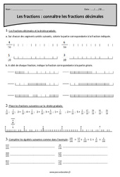 Exercice Connaître les fractions décimales - Exercices avec correction : 7ème Harmos - PDF à imprimer