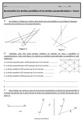 Droites parallèles et perpendiculaires - Exercices  : 7ème Harmos - PDF à imprimer