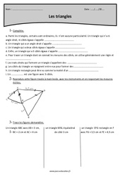 Triangles - Exercices  : 7ème Harmos - PDF à imprimer