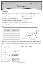 Triangles rectangles, isocèles et équilatéraux - Exercices : 7ème Harmos - PDF à imprimer