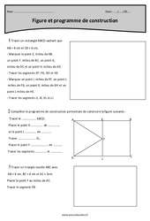 Figure et programme de construction - Exercices  : 7ème Harmos - PDF à imprimer