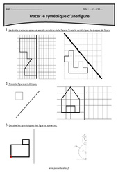 Symétrie d’une figure - Exercices  : 7ème Harmos - PDF à imprimer